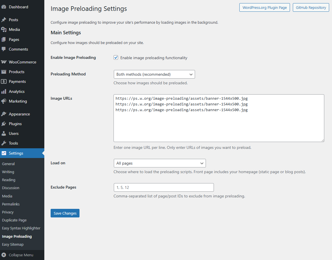 Image Preloading (WordPress Plugin)