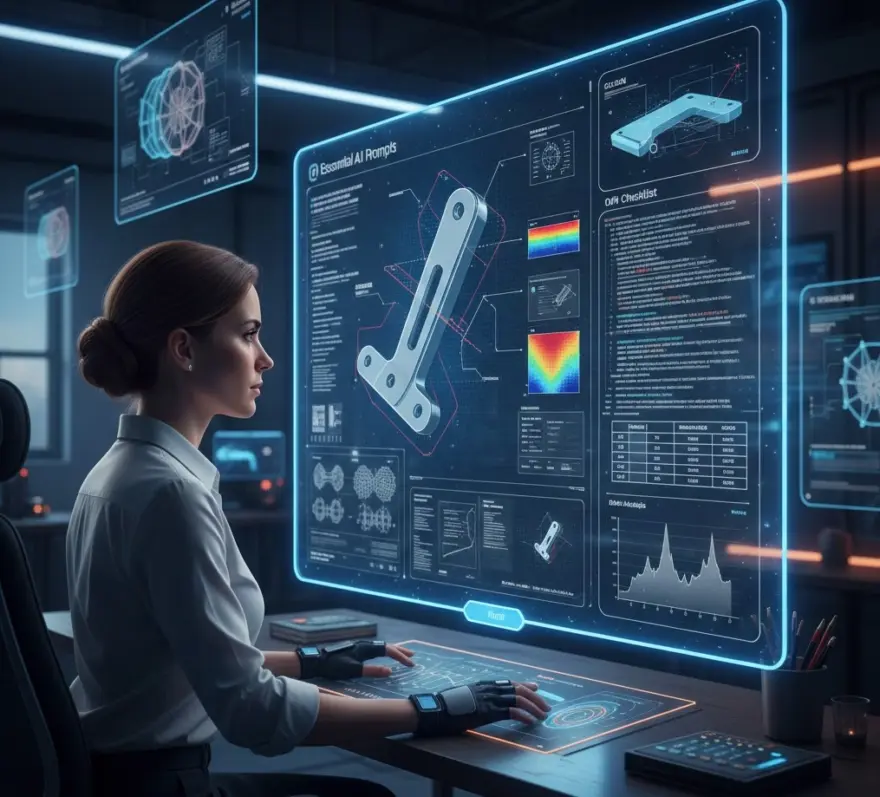 10 Essential AI Prompts for Mechanical Engineers to Master CAD & FEA Workflows