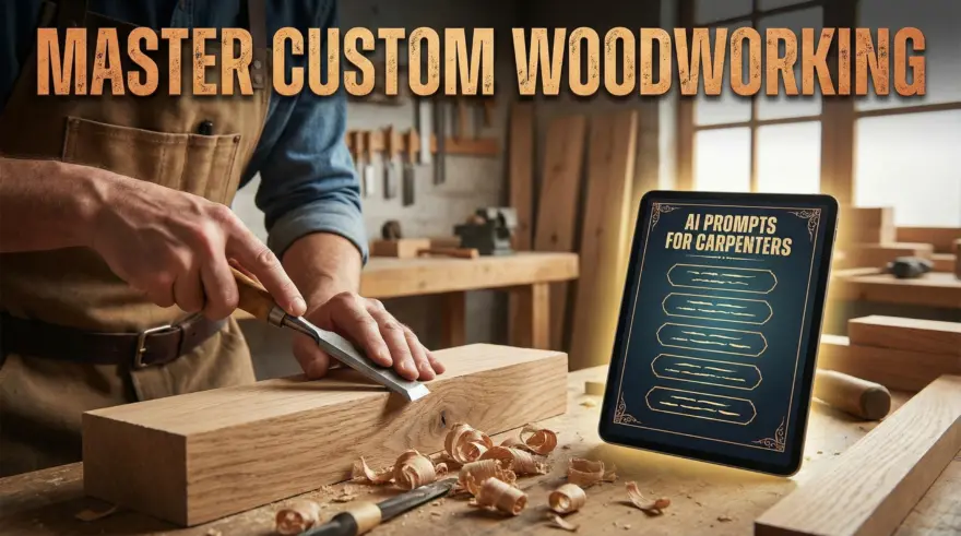 Master Custom Woodworking 10 Essential AI Prompts for Carpenters